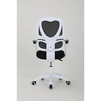 Fauteuil de bureau ergonomique à dossier haut en tissu Ivy de Brassex - Noir