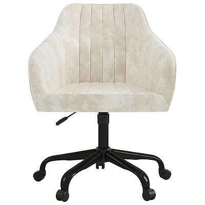 Brassex Belisse High-Back Polyester Executive Chair - Beige