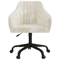 Brassex Belisse High-Back Polyester Executive Chair - Beige
