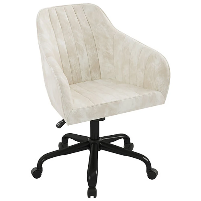 Brassex Belisse High-Back Polyester Executive Chair - Beige