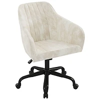 Brassex Belisse High-Back Polyester Executive Chair - Beige