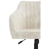 Brassex Belisse High-Back Polyester Executive Chair - Beige