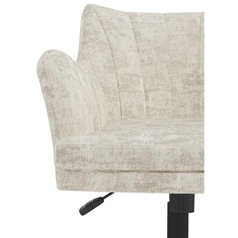 Brassex Francie High-Back Polyester Executive Chair - Beige