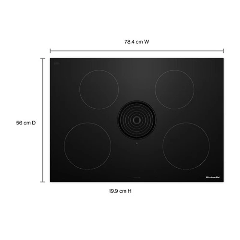 KitchenAid 31" 4-Element Induction Cooktop (KCID930SBL) - Black