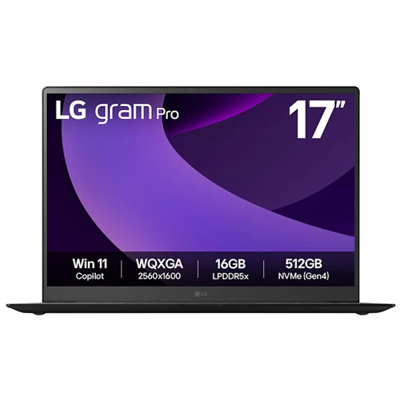 LG Gram Pro 17" Laptop - Black (Intel Core Ultra9 285H/32GB RAM/1TB SSD/GeForce RTX 5050/Windows 11)