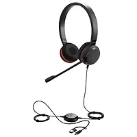 Jabra Evolve 20 On-Ear Headset with Built-in Microphone (4999-829-489-01) - Black