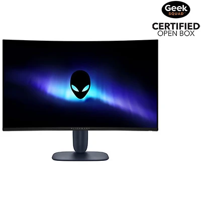 Open Box - Alienware 32" 180Hz 1ms GTG Curved VA LED FreeSync Gaming Monitor (AW3225DM) - Black
