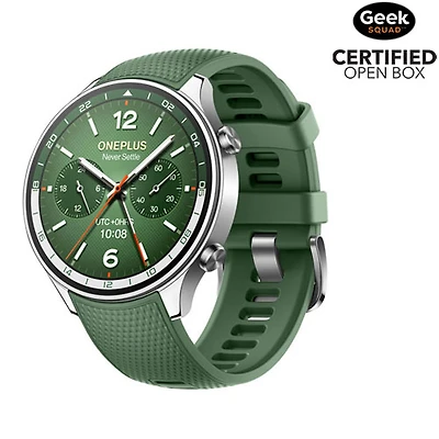 Open Box - OnePlus 2R 47mm GPS Sport Smartwatch - Forest Green - Exclusive Retail Partner