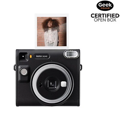 Open Box - Fujifilm Instax SQUARE SQ40 Instant Camera - Black