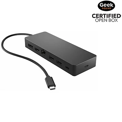 Boîte ouverte - Concentrateur multiport USB-C pour entreprise de HP (50H55UT) - Noir