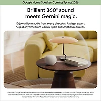 Google Home Audio Smart Speaker with Google Assistant - Hazel - Coming Spring 2026