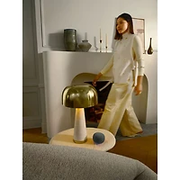 Haut-parleur intelligent Google Home avec son à 360° et assistant vocal Gemini pour la maison - Vert lichen