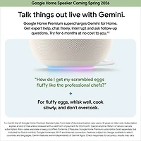 Haut-parleur intelligent Google Home avec Assistant Google - Porcelaine - Printemps 2026