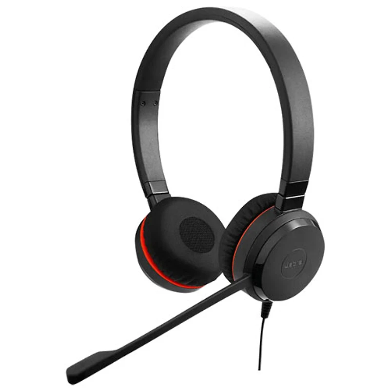 Jabra Evolve 20 On-Ear Headset with Built-in Microphone (44999-823-389-01) - Black