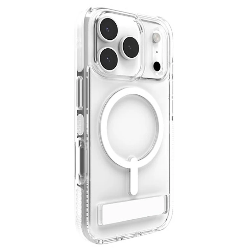 ZAGG Santa Cruz Snap Fitted Hard Shell Case with MagSafe & Kickstand for iPhone 17 Pro - White