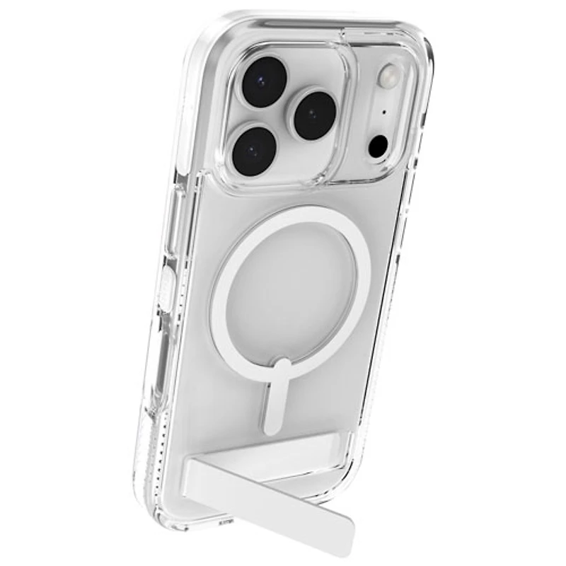 ZAGG Santa Cruz Snap Fitted Hard Shell Case with MagSafe & Kickstand for iPhone 17 Pro - White