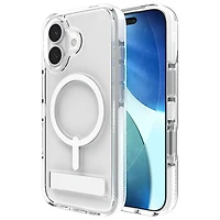 Étui rigide ajusté Santa Cruz Snap de ZAGG avec MagSafe et béquille pour iPhone 17 - Blanc