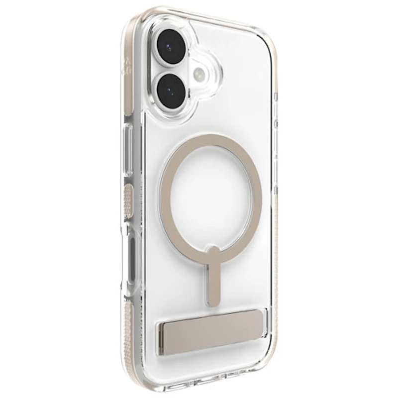 Étui rigide ajusté Santa Cruz Snap de ZAGG avec MagSafe et béquille pour iPhone 17 - Titane