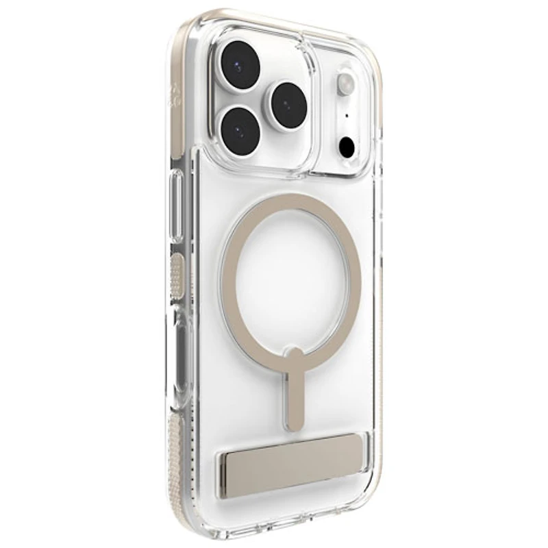 ZAGG Santa Cruz Snap Fitted Hard Shell Case with MagSafe & Kickstand for iPhone 17 Pro - Titanium