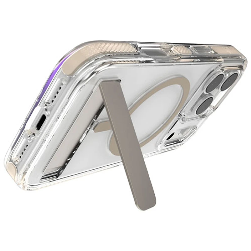 ZAGG Santa Cruz Snap Fitted Hard Shell Case with MagSafe & Kickstand for iPhone 17 Pro - Titanium