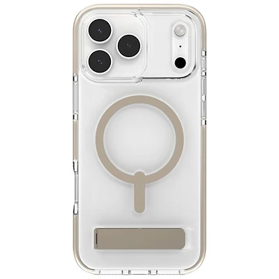 ZAGG Santa Cruz Snap Fitted Hard Shell Case with MagSafe & Kickstand for iPhone 17 Pro Max - Titanium