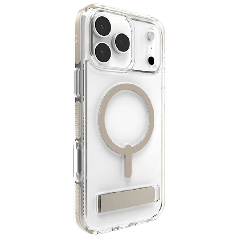 ZAGG Santa Cruz Snap Fitted Hard Shell Case with MagSafe & Kickstand for iPhone 17 Pro Max - Titanium