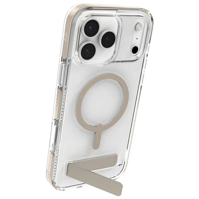 ZAGG Santa Cruz Snap Fitted Hard Shell Case with MagSafe & Kickstand for iPhone 17 Pro Max - Titanium