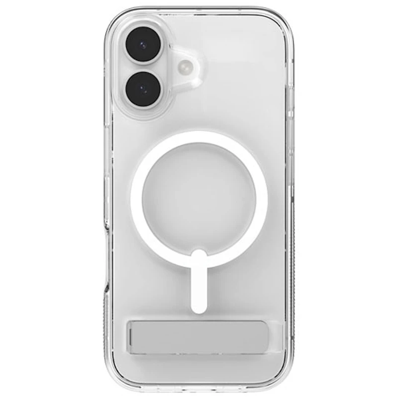 ZAGG Crystal Palace Snap Fitted Hard Shell Case with Kickstand for iPhone 17 - Clear