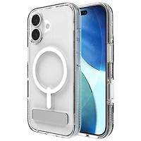 ZAGG Crystal Palace Snap Fitted Hard Shell Case with Kickstand for iPhone 17 - Clear