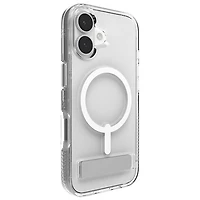 ZAGG Crystal Palace Snap Fitted Hard Shell Case with Kickstand for iPhone 17 - Clear