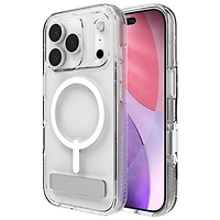Étui rigide ajusté Crystal Palace Snap de ZAGG avec béquille pour iPhone 17 Pro - Transparent