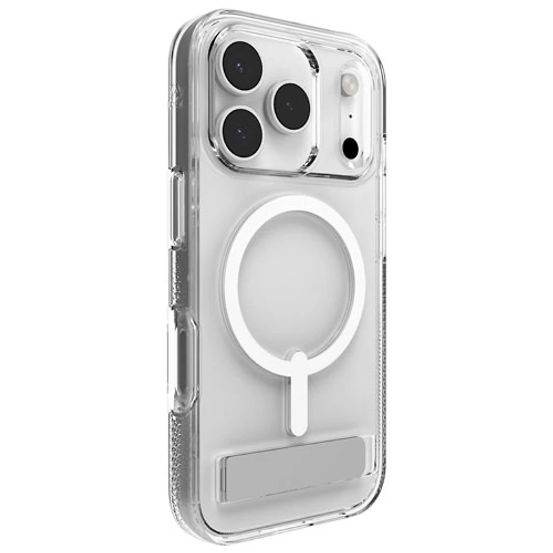Étui rigide ajusté Crystal Palace Snap de ZAGG avec béquille pour iPhone 17 Pro - Transparent