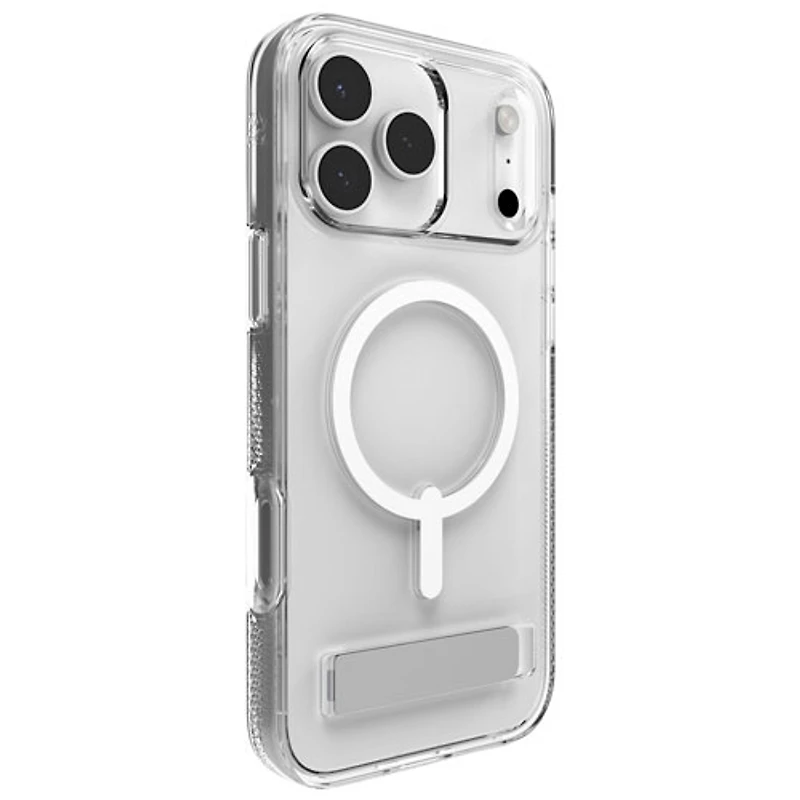 Étui rigide ajusté Crystal Palace Snap de ZAGG avec béquille pour iPhone 17 Pro Max - Transparent