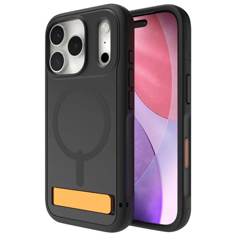 ZAGG Sedona Snap Fitted Hard Shell Case with MagSafe & Kickstand for iPhone 17 Pro - Black