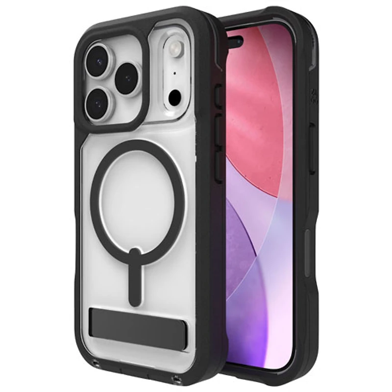 ZAGG Rainier Snap Fitted Hard Shell Case with Kickstand for iPhone 17 Pro - Black
