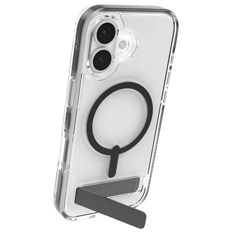 Étui rigide ajusté Santa Cruz Snap de ZAGG avec MagSafe et béquille pour iPhone 17 - Noir