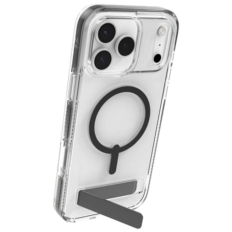 ZAGG Santa Cruz Snap Fitted Hard Shell Case with MagSafe & Kickstand for iPhone 17 Pro Max - Black