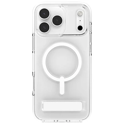 Étui rigide ajusté Santa Cruz Snap de ZAGG avec MagSafe et béquille pour iPhone 17 Pro Max - Blanc