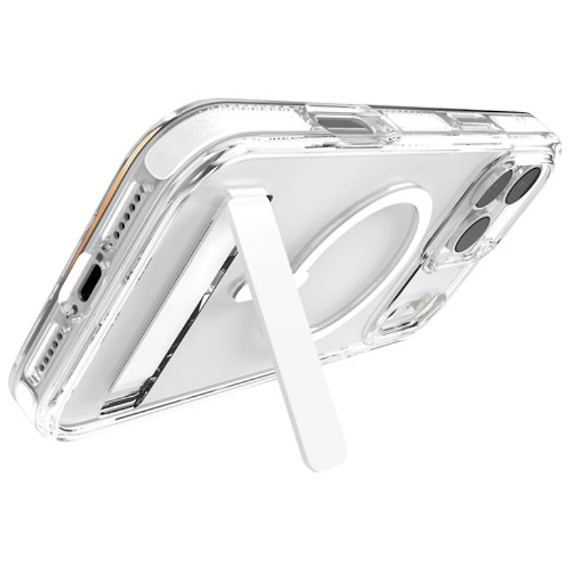 Étui rigide ajusté Santa Cruz Snap de ZAGG avec MagSafe et béquille pour iPhone 17 Pro Max - Blanc