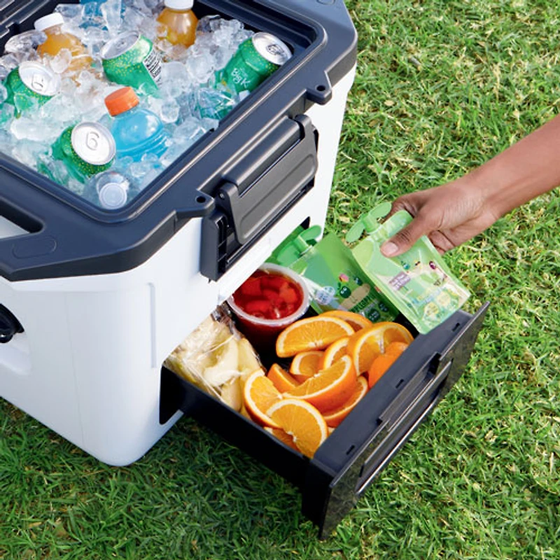 Ninja FrostVault Wheeled Cooler with Dry Zone - 29L (30 Qt) - Cloud White