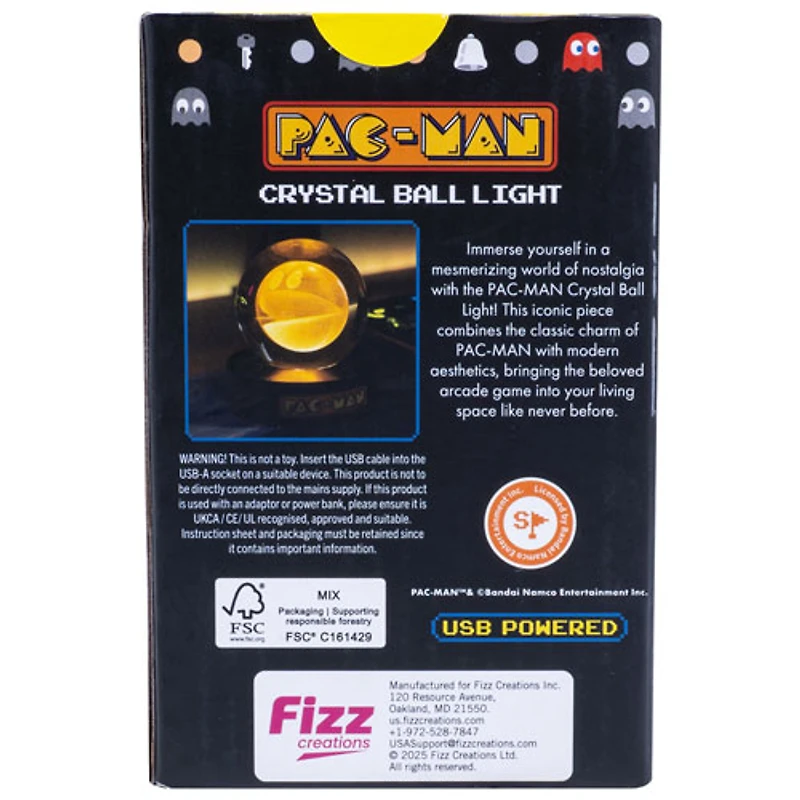 Boule de cristal lumineuse PAC-MAN de Fizz Creations