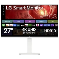 Moniteur intelligent webOS DEL AV Ultra HD 4K gris à gris 5 ms 60 Hz 32 po de LG (32U720SA-W) - Blanc