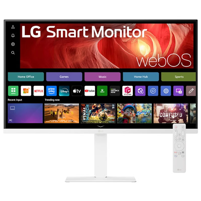 LG 32" 4K Ultra HD 60Hz 5ms GTG VA LED webOS Smart Monitor (32U720SA-W) - White