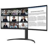 Moniteur incurvé DEL AV WQHD gris à gris 5 ms 100 Hz 34 po de LG (34WR55QK-B) - Noir