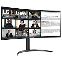 Moniteur incurvé DEL AV WQHD gris à gris 5 ms 100 Hz 34 po de LG (34WR55QK-B) - Noir
