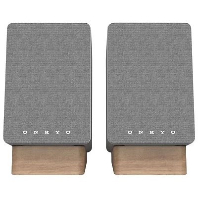 Haut-parleur d'étagère de 30 W GX10DBW d'Onkyo - Paire - Blanc