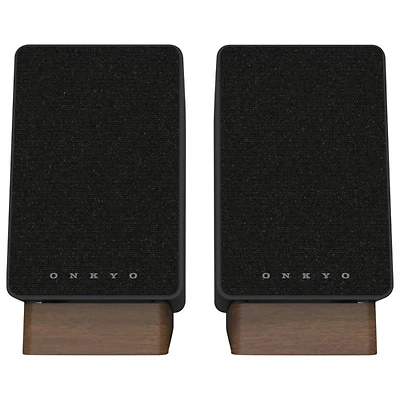Haut-parleur d'étagère de 50 W GX30ARCB d'Onkyo - Paire - Noir