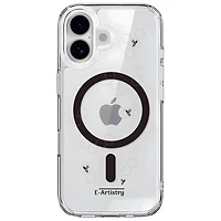 Étui rigide ajusté Signature Honeycomb d'E-Artistry avec MagSafe pour iPhone 17 - Argenté