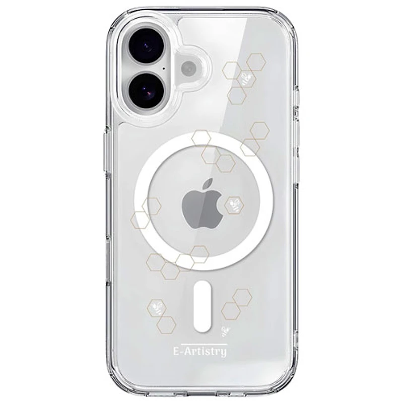 E-Artistry Signature Honeycomb Fitted Hard Shell Case with MagSafe for iPhone 17 - Gold