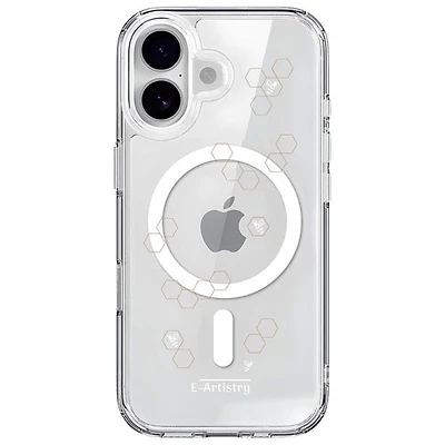 E-Artistry Signature Honeycomb Fitted Hard Shell Case with MagSafe for iPhone 17 - Gold